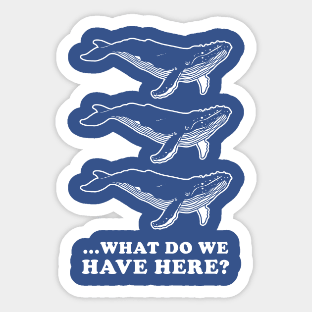 Whale Whale Whale Sticker by dumbshirts